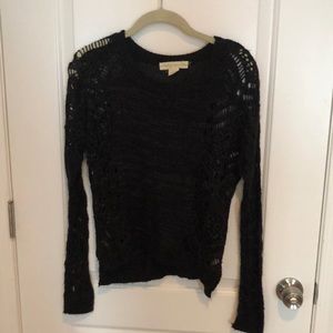 Black Cutout Staring at Stars Sweater